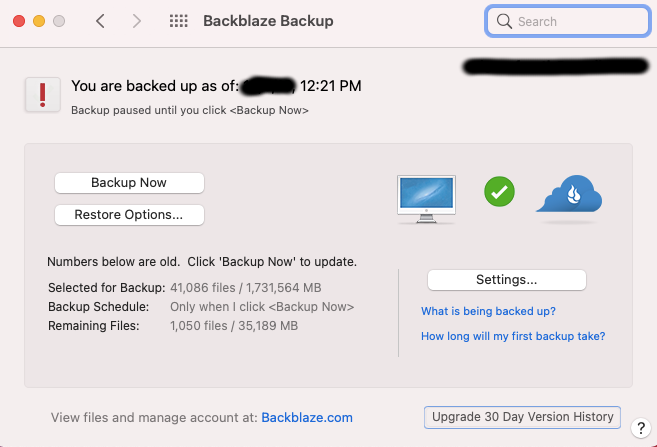 BackBlaze is easy to install and use